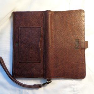 DULUTH TRADING COMPANY BIFOLD LEATHER WRISTLET WALLET